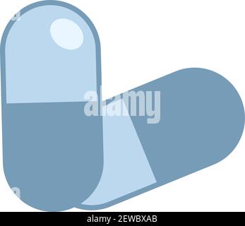 Dental Pillen, Illustration, Vektor auf weißem Hintergrund. Stock Vektor
