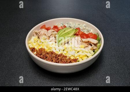 Authentische und traditionelle amerikanische Küche, bekannt als cobb Salat Stockfoto