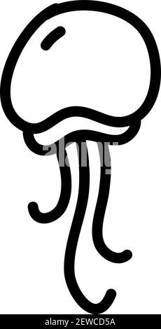 Meeresquallen, Illustration, Vektor auf weißem Hintergrund. Stock Vektor