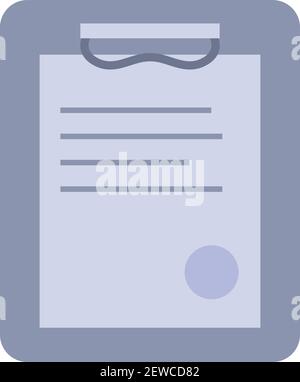 Office-Dokument, Illustration, Vektor auf weißem Hintergrund. Stock Vektor