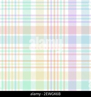 Regenbogen Pastell Plaid nahtlose Muster für Mode-Textilien und Grafiken Stockfoto