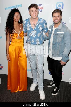 08. Jun 2019 - London, England, UK - Capital Radio Summertime Ball, 2019Photo Shows: Vick Hope, Roman Kemp und Sonny Jay Stockfoto