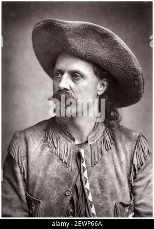 Buffalo Bill Cody, (William Frederick Cody, 1846-1917), amerikanischer Soldat, Bisons-Jäger und Showman, Portraitfoto, 1887 Stockfoto