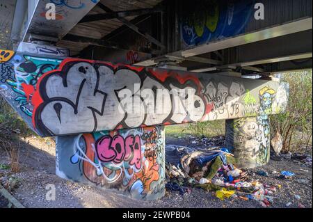 Pamona ehemalige Docks, Salford Quays Stockfoto