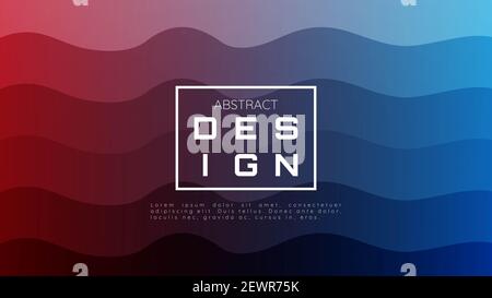 Abstrakter Wave Gradient Shape Hintergrund mit lebendigen Farben für Web Landing Page und Wallpaper. Fluidwellenvektor-Design Stockfoto