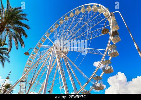 Riesenrad, Porto Antico (Alter Hafen), Genua, Ligurien, Italien, Europa Stockfoto