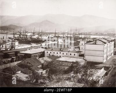 Vintage Ende 19th Jahrhundert Foto: Georgien, Kaukasus, Hafenansicht. Stockfoto