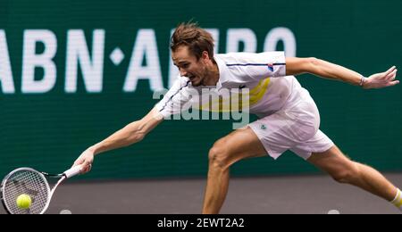 Rotterdam, Niederlande, 3. märz 2021, ABNAMRO World Tennis Tournament, Ahoy, erste Runde Spiel: Daniil Medvedev (RUS).Foto: www.tennisimages.com/henkkoster Stockfoto