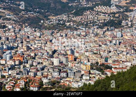 Alanya Stadt. Mittelmeerküste. Türkei. Stockfoto