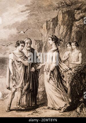 aventure de telemarque par fenelon, editeur belin-leprieur 1844 Stockfoto