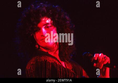 Alannah Myles leben im Town & Country Club. London, 10.06.1990 – weltweite Nutzung Stockfoto