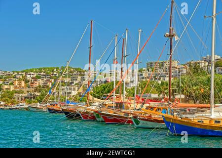 Bitez Hafen auf der Halbinsel Bodrum, Provinz Mugla, Türkei. Stockfoto