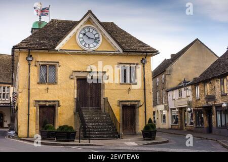 Grade 1 börsennotiertes Markthaus im Zentrum von Tetbury, Gloucestershire, Großbritannien Stockfoto