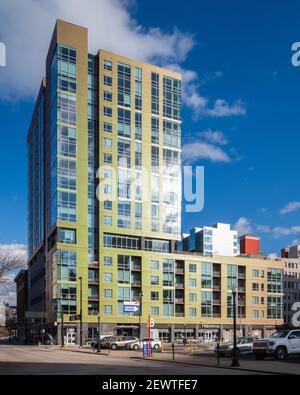 Eight und Sycamore Apartments in der Innenstadt von Cincinnati Stockfoto