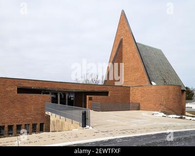 First Baptist Church, entworfen von Harry Weese Stockfoto