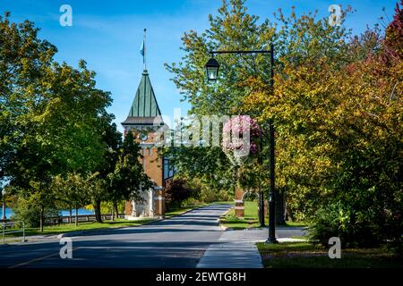 La porte des anciens maires ist ein Gedenktor für die Bürgermeister der Stadt Saint-Hyacinthe, Quebec, Kanada Stockfoto