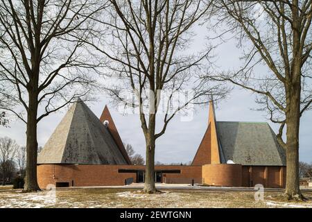 First Baptist Church, entworfen von Harry Weese Stockfoto