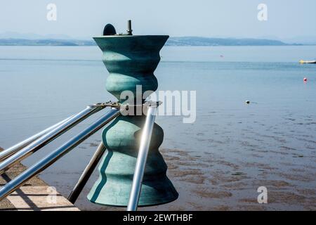 The Time and Tide Bell ist Teil eines Kunstprojekts von Marcus Bergette. Stockfoto