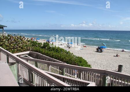 Öffentlicher Strand in Boca Raton, FL, USA Stockfoto