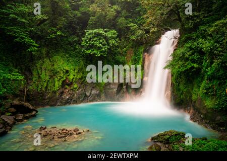 Wasserfall Rio Celeste in Costa Rica (Nationalpark Vulkan Tenorio) Stockfoto