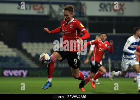 London, Großbritannien. März 2021, 03rd. Cauley Woodrow von Barnsley in Aktion während des Spiels. EFL Skybet Championship Match, Queens Park Rangers gegen Barnsley im Kiyan Prince Foundation Stadium, Loftus Road in London am Mittwoch, 3rd. März 2021. Dieses Bild darf nur für redaktionelle Zwecke verwendet werden. Nur redaktionelle Verwendung, Lizenz für kommerzielle Nutzung erforderlich. Keine Verwendung in Wetten, Spiele oder ein einzelner Club / Liga / Spieler Publikationen. PIC von Steffan Bowen / Andrew Orchard Sport Fotografie / Alamy Live News Kredit: Andrew Orchard Sport Fotografie / Alamy Live News Stockfoto