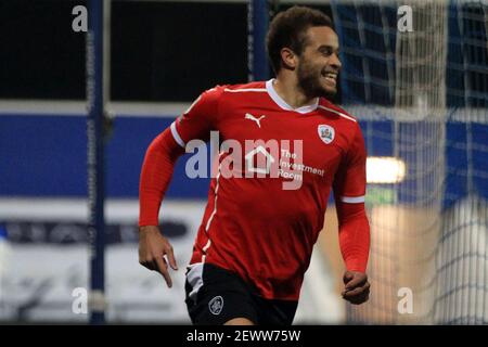 London, Großbritannien. März 2021, 03rd. Carlton Morris von Barnsley feiert nach Scoring seiner Teams 3rd Tor. EFL Skybet Championship Match, Queens Park Rangers gegen Barnsley im Kiyan Prince Foundation Stadium, Loftus Road in London am Mittwoch, 3rd. März 2021. Dieses Bild darf nur für redaktionelle Zwecke verwendet werden. Nur redaktionelle Verwendung, Lizenz für kommerzielle Nutzung erforderlich. Keine Verwendung in Wetten, Spiele oder ein einzelner Club / Liga / Spieler Publikationen. PIC von Steffan Bowen / Andrew Orchard Sport Fotografie / Alamy Live News Kredit: Andrew Orchard Sport Fotografie / Alamy Live News Stockfoto