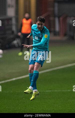 Bristol, Großbritannien. März 2021, 03rd. Adam Smith von Bournemouth in Aktion .EFL Skybet Championship match, Bristol City gegen AFC Bournemouth im Ashton Gate Stadium in Bristol, Avon am Mittwoch, 3rd. März 2021. Dieses Bild darf nur für redaktionelle Zwecke verwendet werden. Nur redaktionelle Verwendung, Lizenz für kommerzielle Nutzung erforderlich. Keine Verwendung in Wetten, Spiele oder ein einzelner Club / Liga / Spieler Publikationen. PIC von Lewis Mitchell / Andrew Orchard Sport Fotografie / Alamy Live News Kredit: Andrew Orchard Sport Fotografie / Alamy Live News Stockfoto