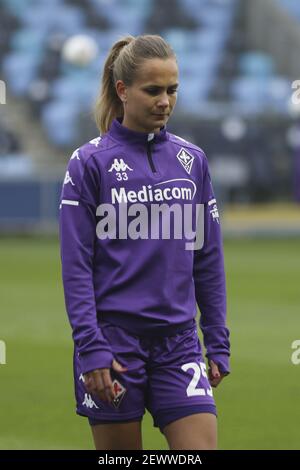 Manchester, Großbritannien. März 2021, 03rd. Sofia Lorieri (#33 Fiorentina) während der UEFA Women's Champions League Runde von 16 Spiel zwischen Manchester City und Fiorentina im Academy Stadium, Manchester, Großbritannien. Kredit: SPP Sport Presse Foto. /Alamy Live Nachrichten Stockfoto