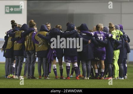 Manchester, Großbritannien. März 2021, 03rd. Fiorentina während des UEFA Women's Champions League-Spiels von 16 zwischen Manchester City und Fiorentina im Academy Stadium, Manchester, Großbritannien. Kredit: SPP Sport Presse Foto. /Alamy Live Nachrichten Stockfoto