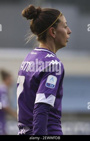 Manchester, Großbritannien. März 2021, 03rd. Greta Adami (#7 Fiorentina) während der UEFA Women's Champions League Runde von 16 Spiel zwischen Manchester City und Fiorentina im Academy Stadium, Manchester, UK. Kredit: SPP Sport Presse Foto. /Alamy Live Nachrichten Stockfoto