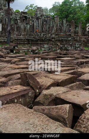 Angkor Wat, Kambodscha - 23. Juni 2016: Die Ruinen von Angkor Wat. Stockfoto