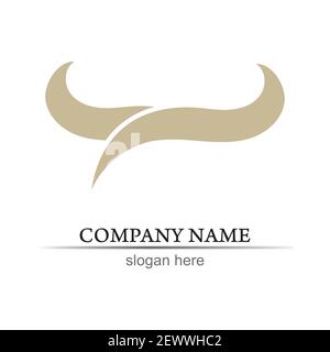 Stier Horn Logos und Symbole Vorlage Symbole app Stock Vektor