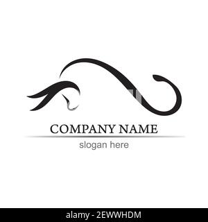 Stier Horn Logos und Symbole Vorlage Symbole app Stock Vektor