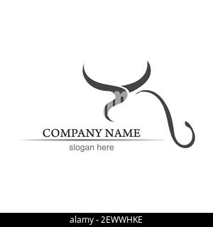 Stier Horn Logos und Symbole Vorlage Symbole app Stock Vektor
