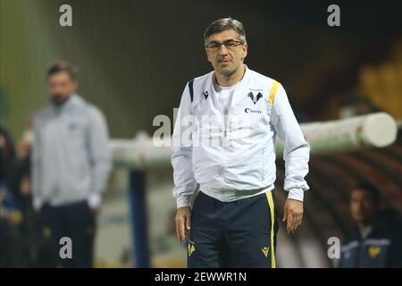 VeronaÕs Kroatischer Trainer Ivan Juric während der Serie A Fußballspiel zwischen Benevento und Hellas Verona im Ciro Vigorito Stadion, Benevento, Italien, am 03. März 2021 Stockfoto