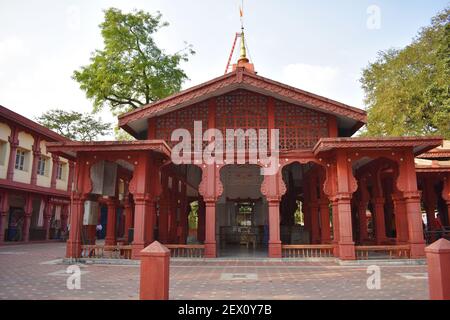 Sarasbaug Siddhivinayak Ganeshji Tempel. Shrimant Sawai Madhavrao Peshwa baute 1784 einen kleinen Tempel in Sarasbaug und installierte das Idol von Shree Si Stockfoto