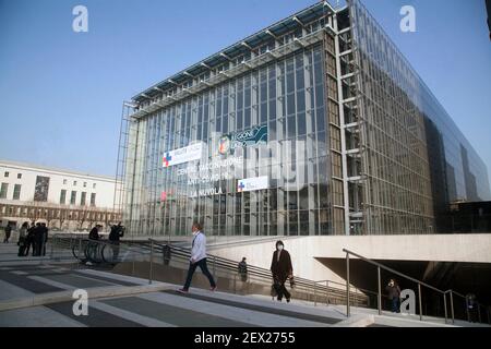 Rom, ITALIEN - 24. Februar 2021: Roms Kongresszentrum jetzt Mass Covid-19 Impfzentrum. Stockfoto