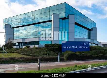 Anderlecht, Brüssel Hauptstadt Region - Belgien : 12 25 2020: Das Erasme Medical Center des Brussel Free University Hospital Stockfoto