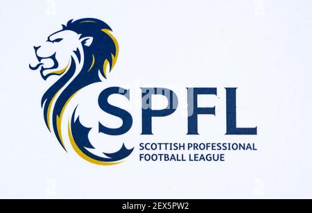 Aktenfoto vom 10-05-2020 von SPFL Signage. Ausgabedatum: Donnerstag, 4. März 2021. Stockfoto