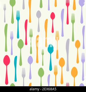 Besteck Symbol nahtlose Muster. Stock Vektor