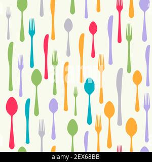 Besteck Symbol nahtlose Muster. Stock Vektor