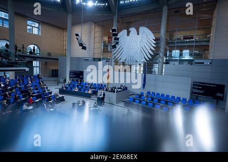 Berlin, Deutschland. März 2021, 04th. Plenum des Deutschen Bundestages. Quelle: Kay Nietfeld/dpa/Alamy Live News Stockfoto