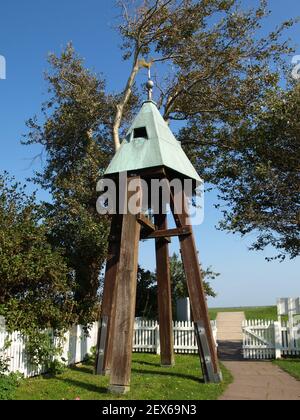 Glockenturm auf Hooge, Deutschland Stockfoto