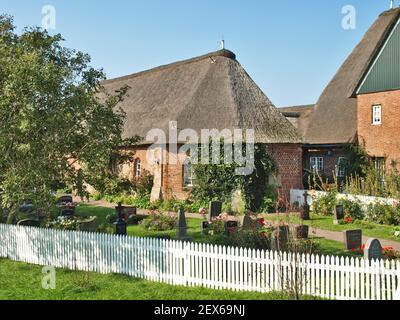 Holm Kirche auf Hooge, Deutschland Stockfoto