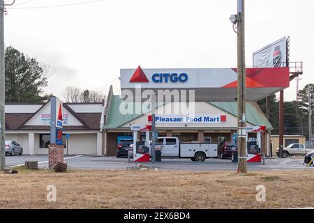 Buford, Georgia - Jan 20th 2021: Citgo Tankstelle in Buford, Georgia Stockfoto