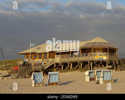 Bistro La Grande Plage in Kampen, Deutschland Stockfoto