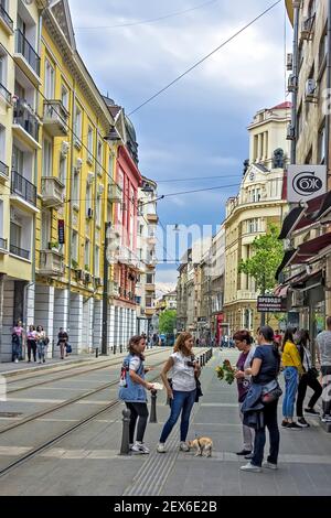 Straße in Sofia. Bulgarien Stockfoto