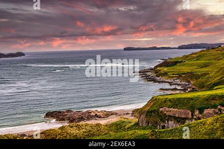 Kyle of Tongue, Caol Thunga, Sutherland, Northwest Highland an der malerischen North Coast 500 Route, Schottland Stockfoto