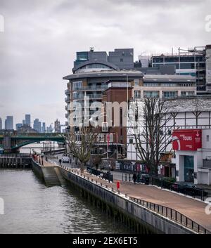 Hauptstadt von London während der Wintersperre 2021 in Großbritannien. Stockfoto