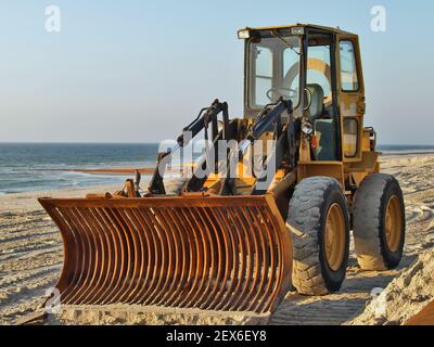 Bulldozer - Shoreface Ernährung auf Sylt, Deutschland Stockfoto